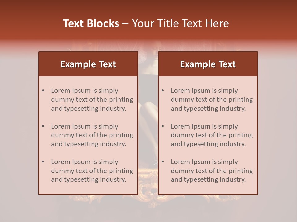 A Woman Sitting On A Couch In Front Of A Mirror PowerPoint Template