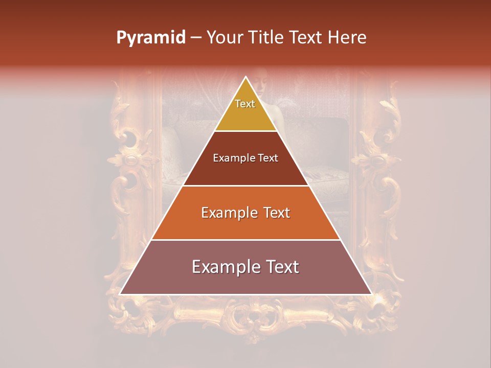 A Woman Sitting On A Couch In Front Of A Mirror PowerPoint Template