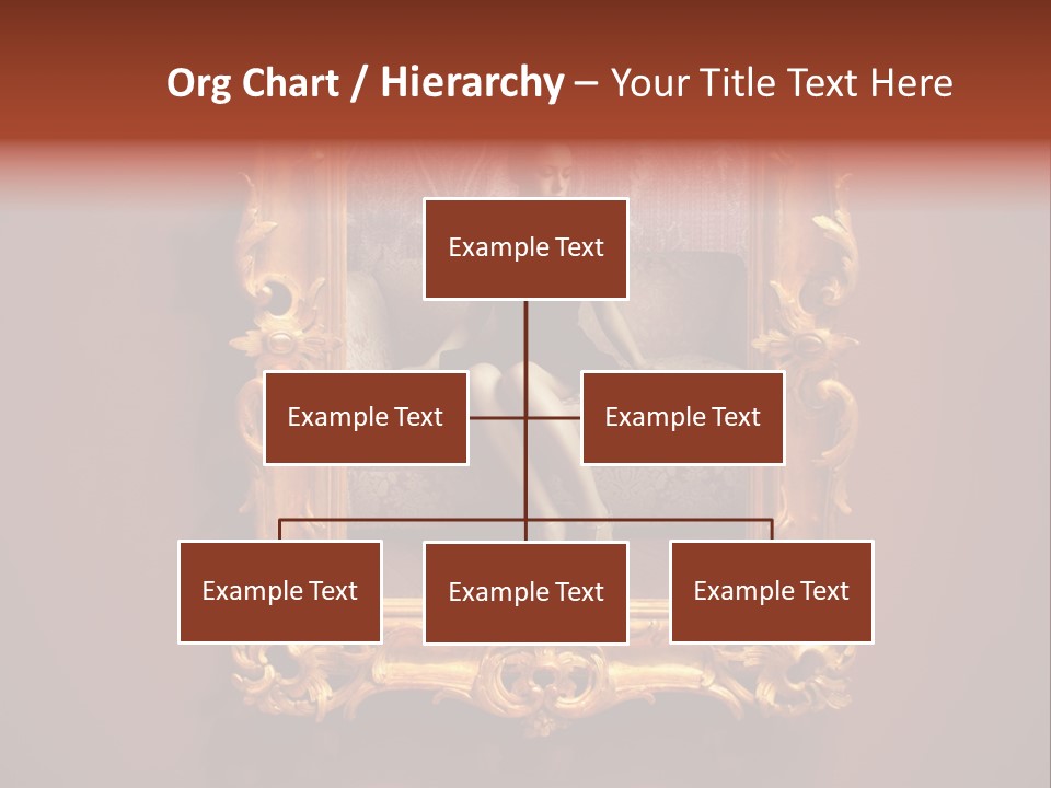A Woman Sitting On A Couch In Front Of A Mirror PowerPoint Template