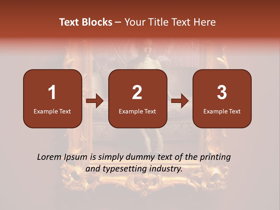 A Woman Sitting On A Couch In Front Of A Mirror PowerPoint Template