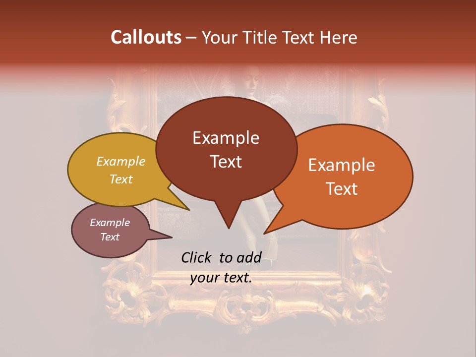 A Woman Sitting On A Couch In Front Of A Mirror PowerPoint Template