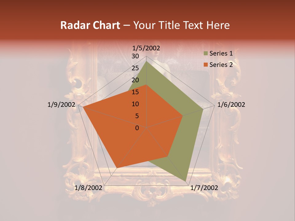 A Woman Sitting On A Couch In Front Of A Mirror PowerPoint Template