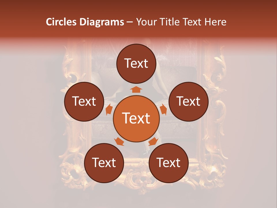 A Woman Sitting On A Couch In Front Of A Mirror PowerPoint Template