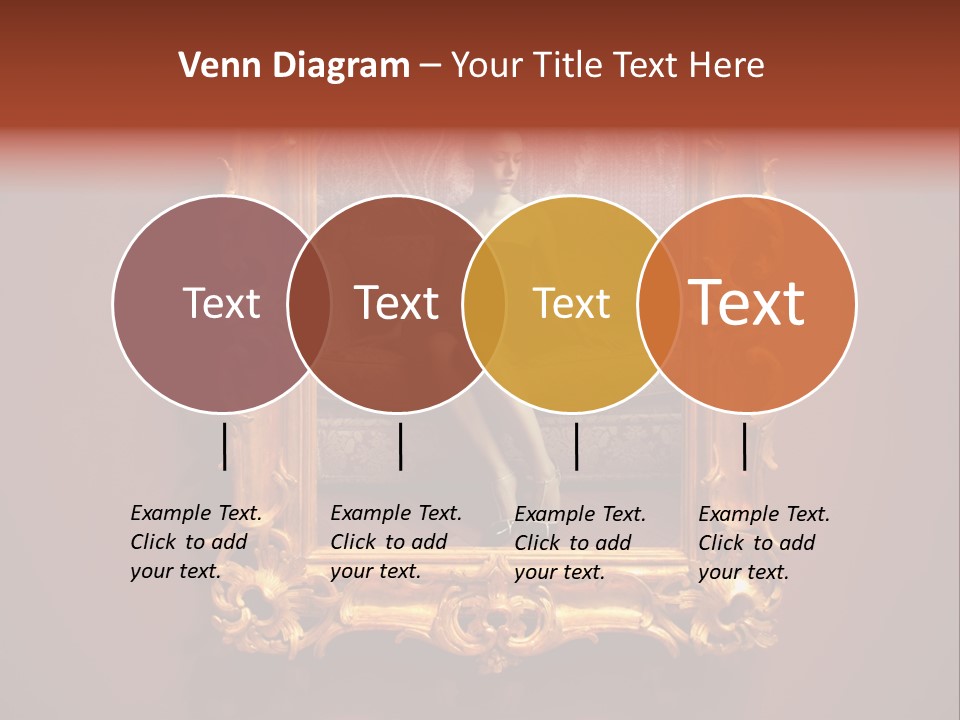 A Woman Sitting On A Couch In Front Of A Mirror PowerPoint Template