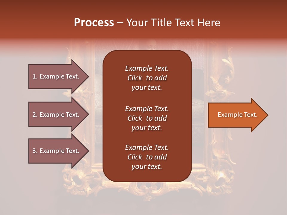 A Woman Sitting On A Couch In Front Of A Mirror PowerPoint Template