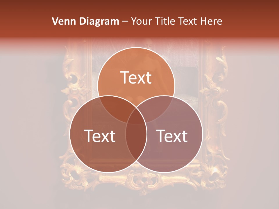 A Woman Sitting On A Couch In Front Of A Mirror PowerPoint Template