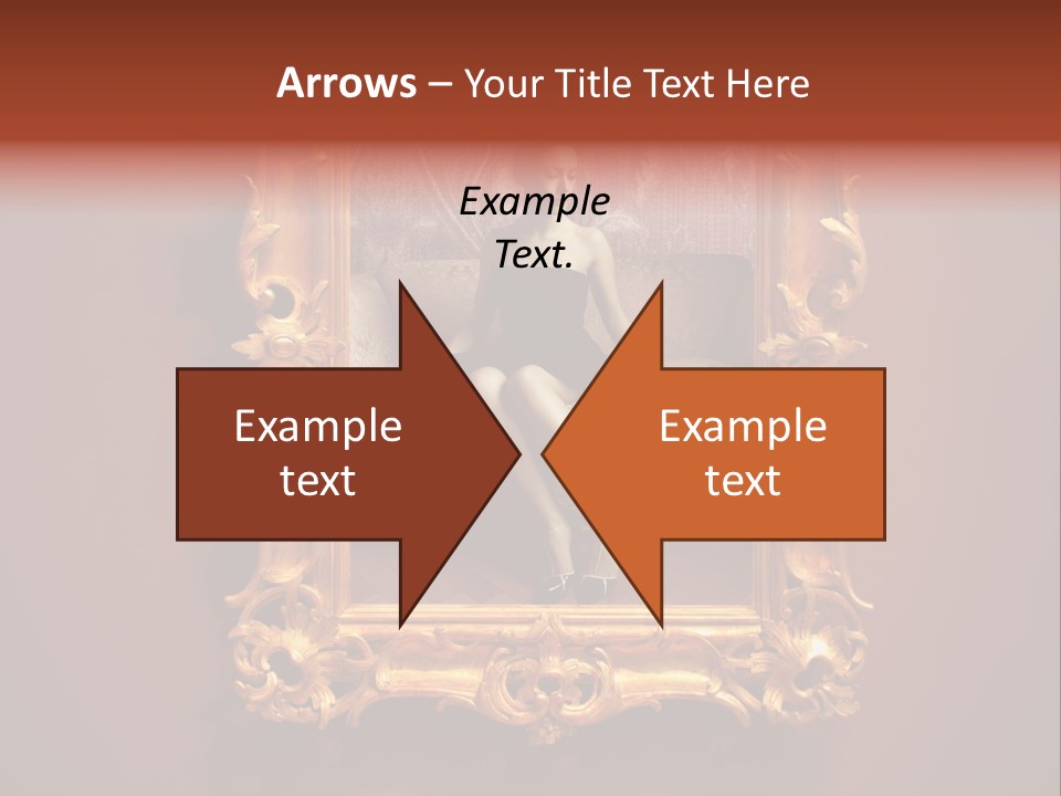 A Woman Sitting On A Couch In Front Of A Mirror PowerPoint Template