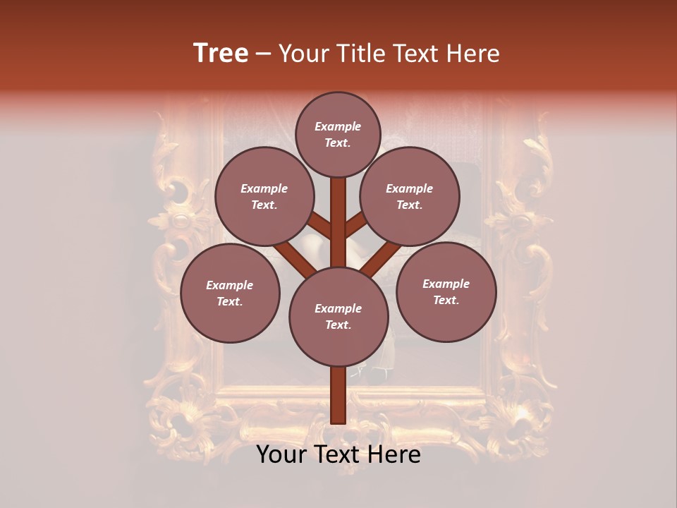 A Woman Sitting On A Couch In Front Of A Mirror PowerPoint Template