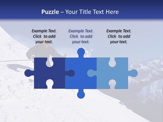 Blue Snowboard Sport PowerPoint Template