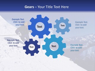 Blue Snowboard Sport PowerPoint Template