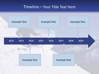Blue Snowboard Sport PowerPoint Template