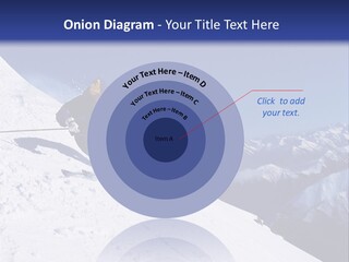 Blue Snowboard Sport PowerPoint Template