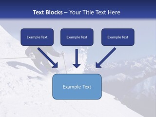 Blue Snowboard Sport PowerPoint Template