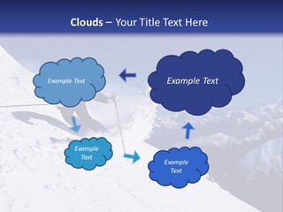 Blue Snowboard Sport PowerPoint Template