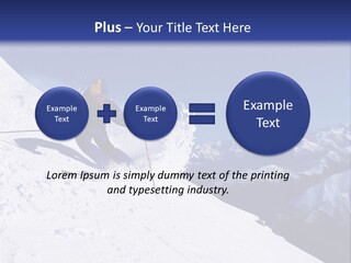 Blue Snowboard Sport PowerPoint Template