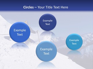 Blue Snowboard Sport PowerPoint Template