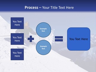 Blue Snowboard Sport PowerPoint Template