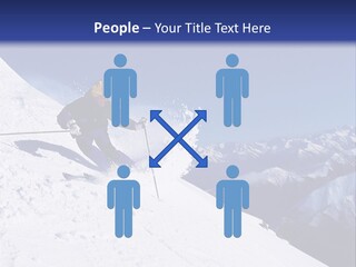 Blue Snowboard Sport PowerPoint Template