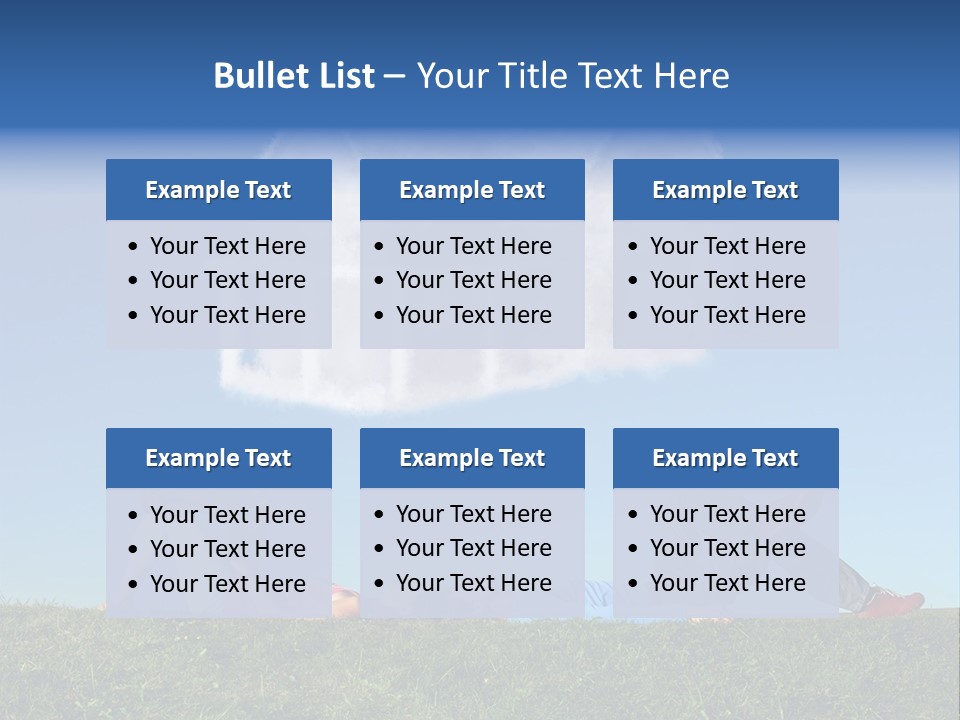 A Man And A Woman Laying On The Grass In Front Of A House PowerPoint Template