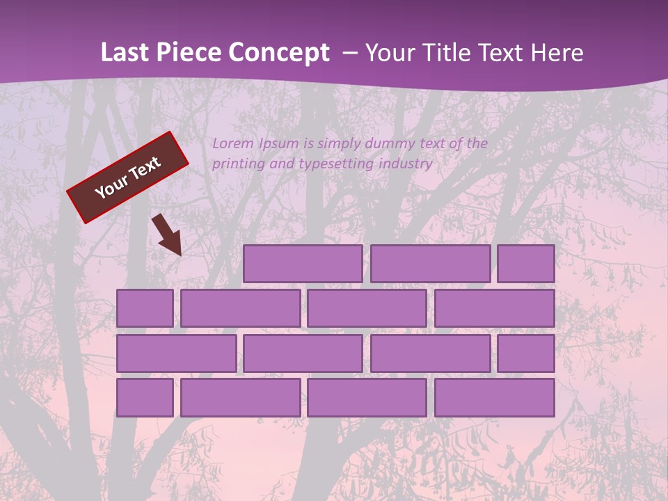 A Tree In The Sunset With A Purple Background PowerPoint Template