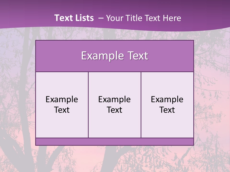 A Tree In The Sunset With A Purple Background PowerPoint Template
