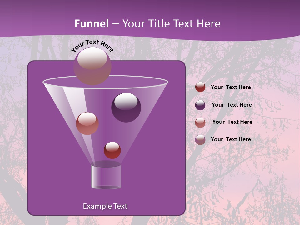 A Tree In The Sunset With A Purple Background PowerPoint Template