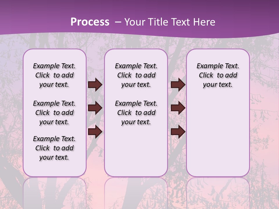 A Tree In The Sunset With A Purple Background PowerPoint Template