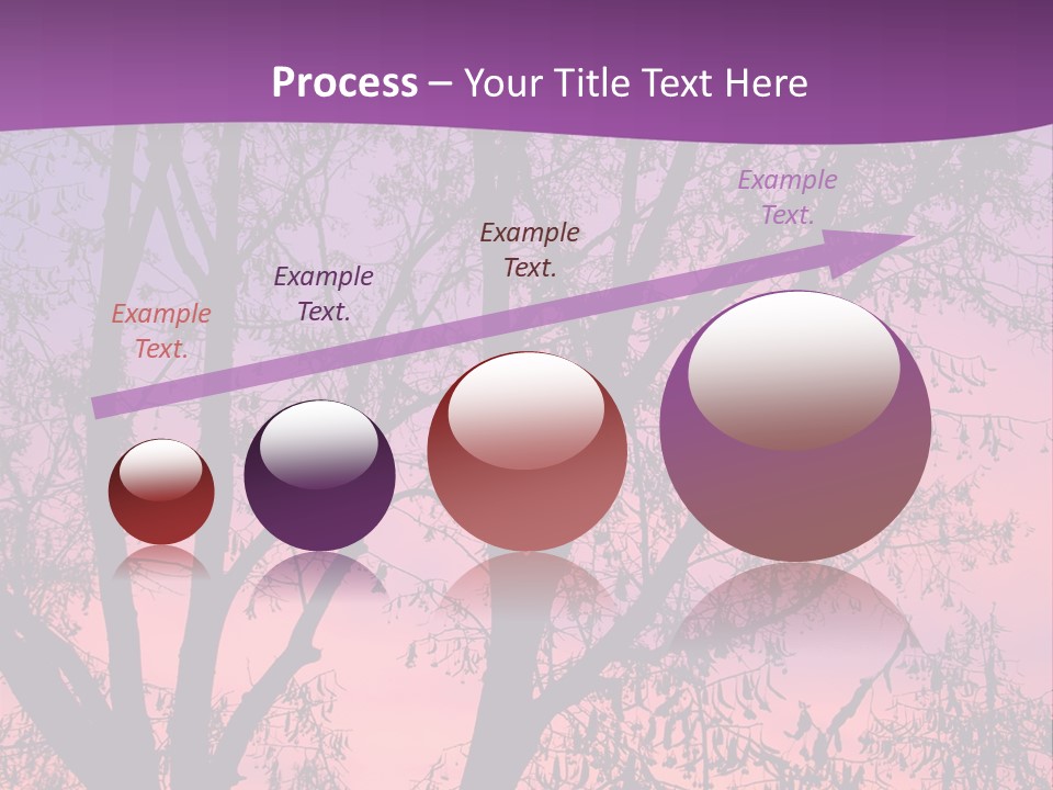 A Tree In The Sunset With A Purple Background PowerPoint Template