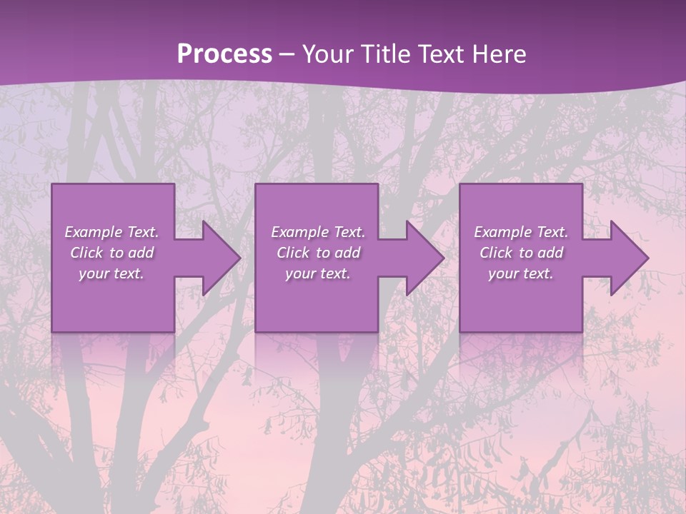 A Tree In The Sunset With A Purple Background PowerPoint Template