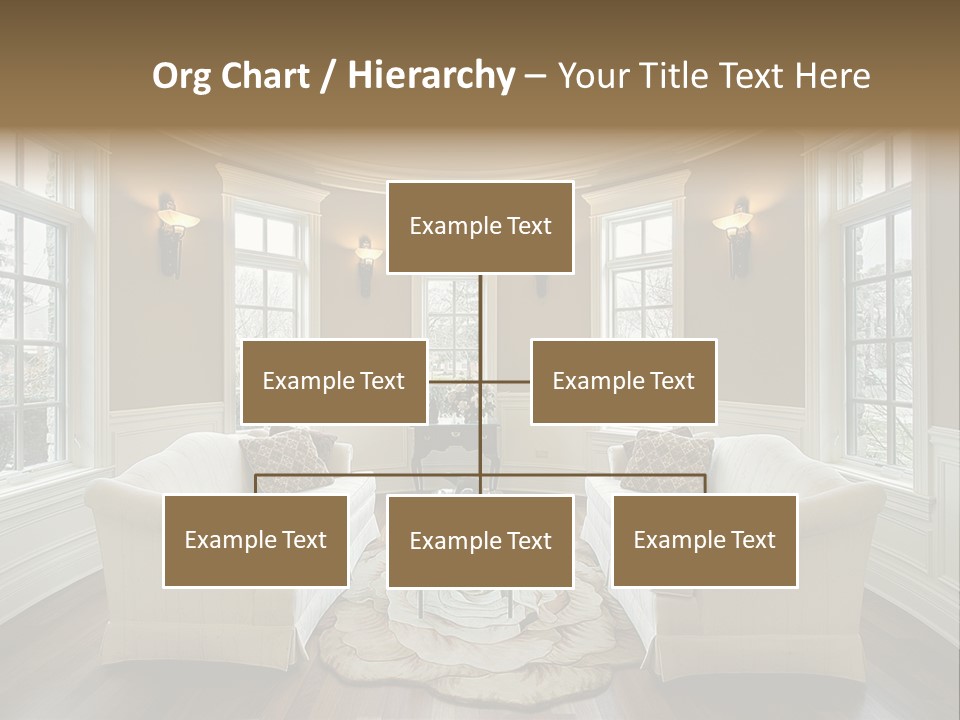 A Living Room Filled With Furniture And Windows PowerPoint Template