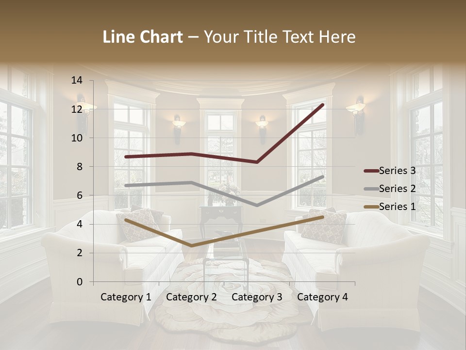 A Living Room Filled With Furniture And Windows PowerPoint Template