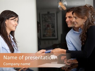 A Couple Of People That Are Shaking Hands PowerPoint Template