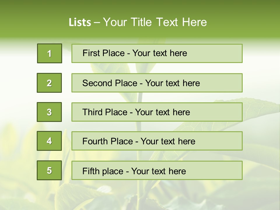 A Green Plant With Leaves On A Sunny Day PowerPoint Template