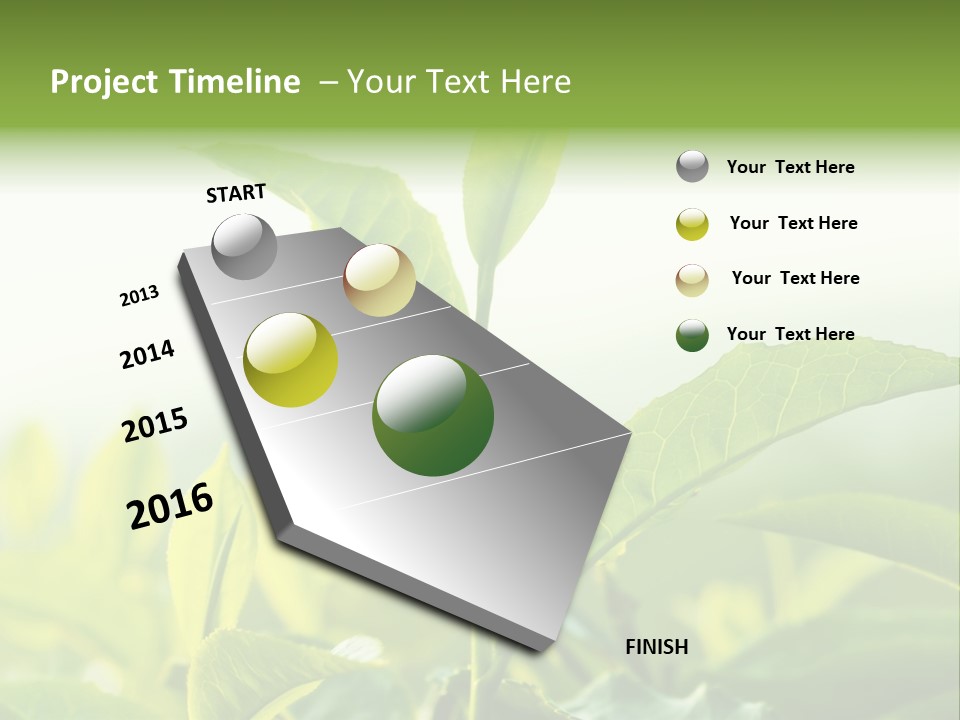 A Green Plant With Leaves On A Sunny Day PowerPoint Template