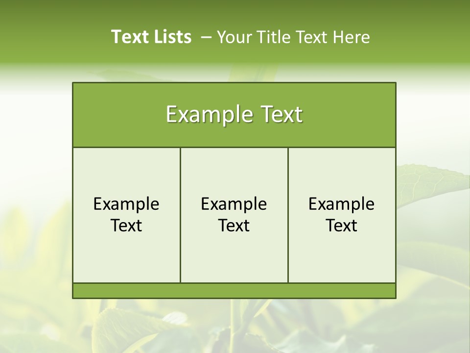 A Green Plant With Leaves On A Sunny Day PowerPoint Template