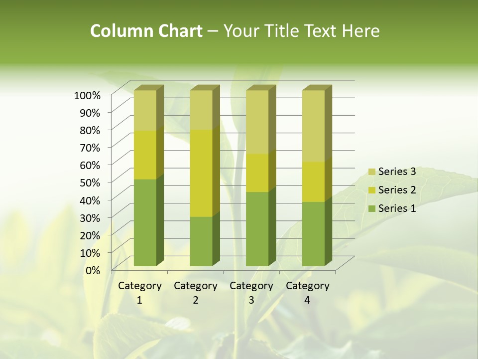 A Green Plant With Leaves On A Sunny Day PowerPoint Template