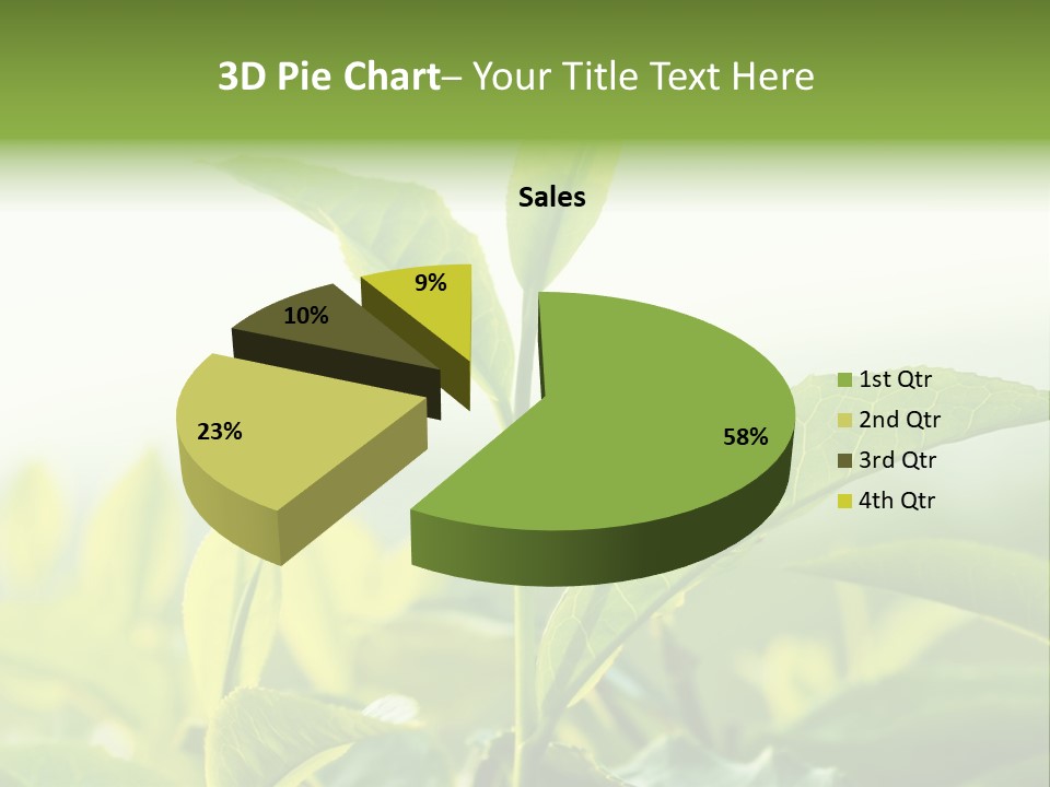 A Green Plant With Leaves On A Sunny Day PowerPoint Template