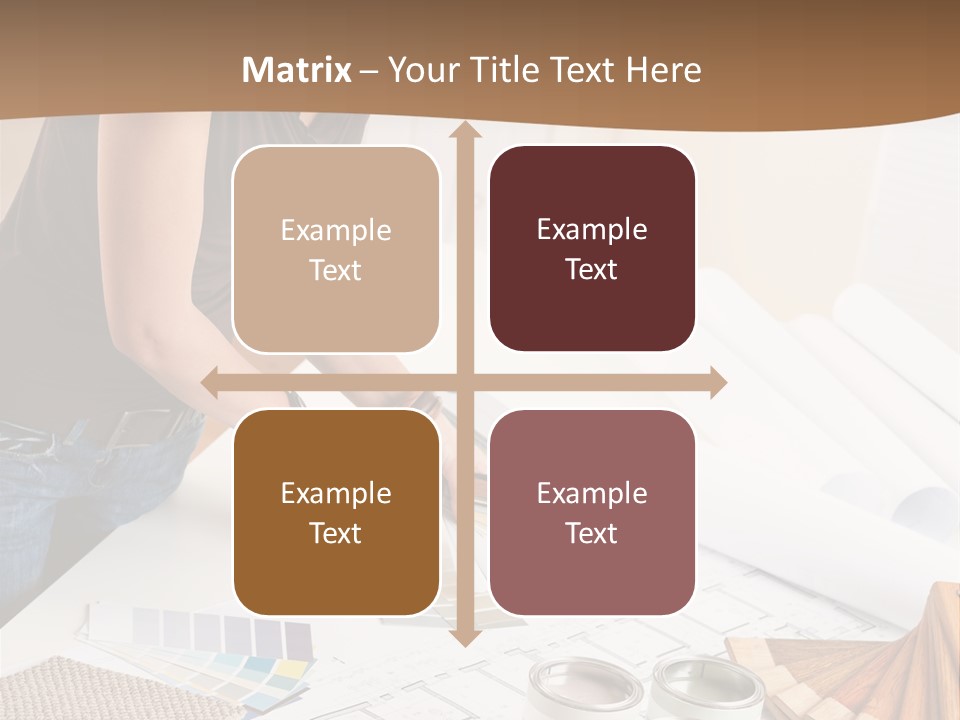 Interior Designer Woman Decorating PowerPoint Template