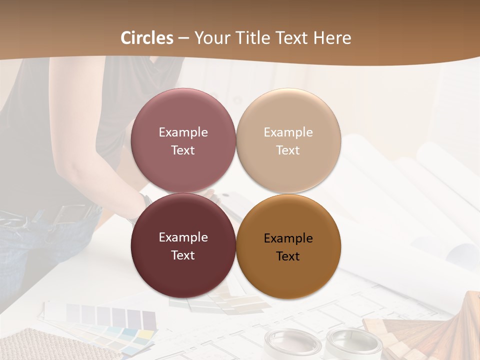 Interior Designer Woman Decorating PowerPoint Template