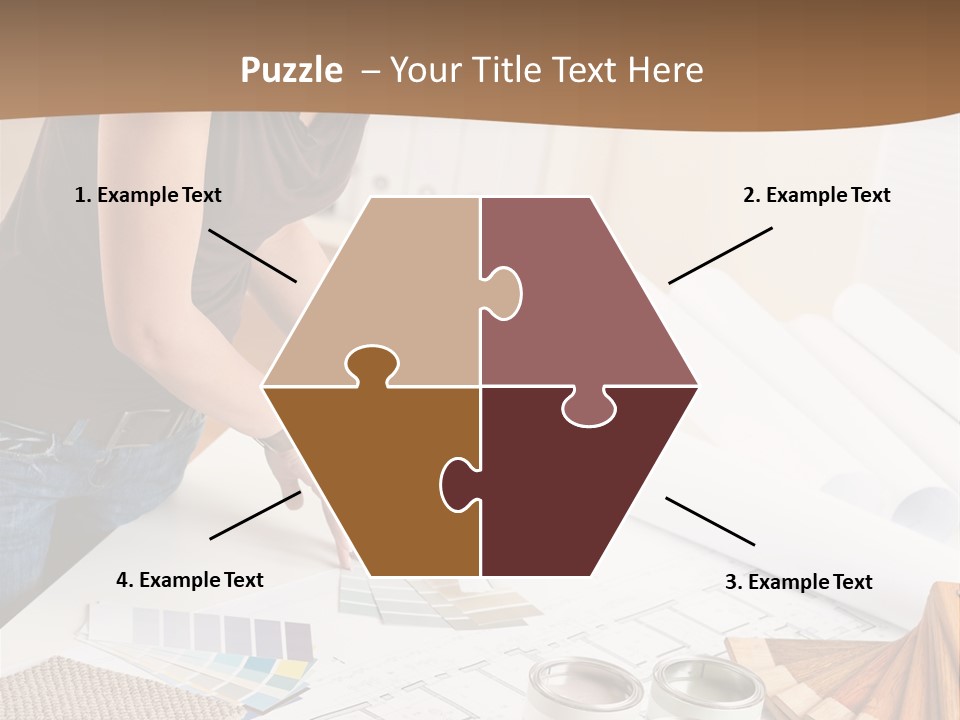 Interior Designer Woman Decorating PowerPoint Template