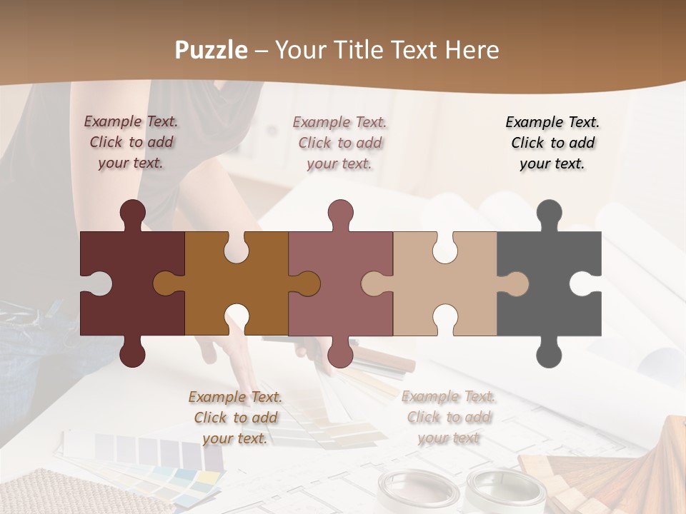 Interior Designer Woman Decorating PowerPoint Template