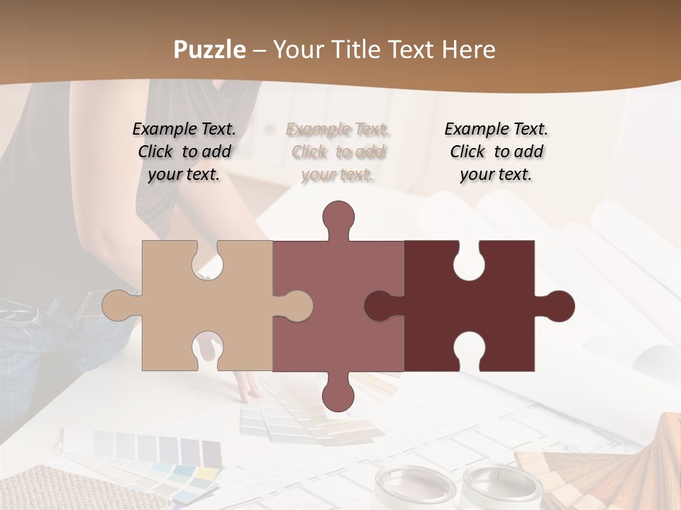 Interior Designer Woman Decorating PowerPoint Template