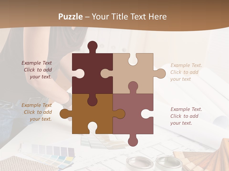 Interior Designer Woman Decorating PowerPoint Template