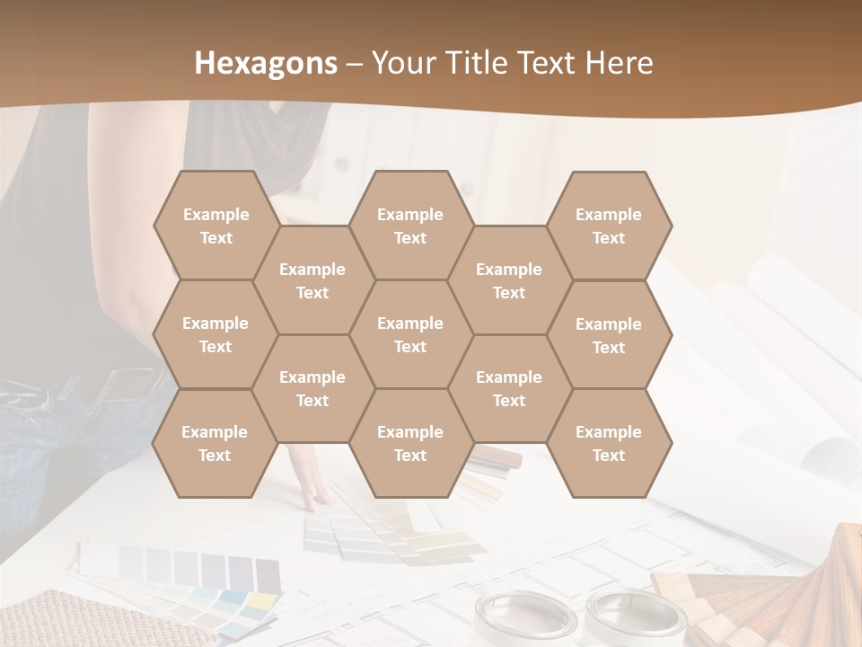 Interior Designer Woman Decorating PowerPoint Template