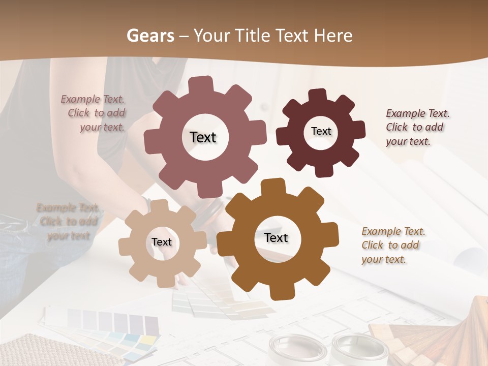 Interior Designer Woman Decorating PowerPoint Template