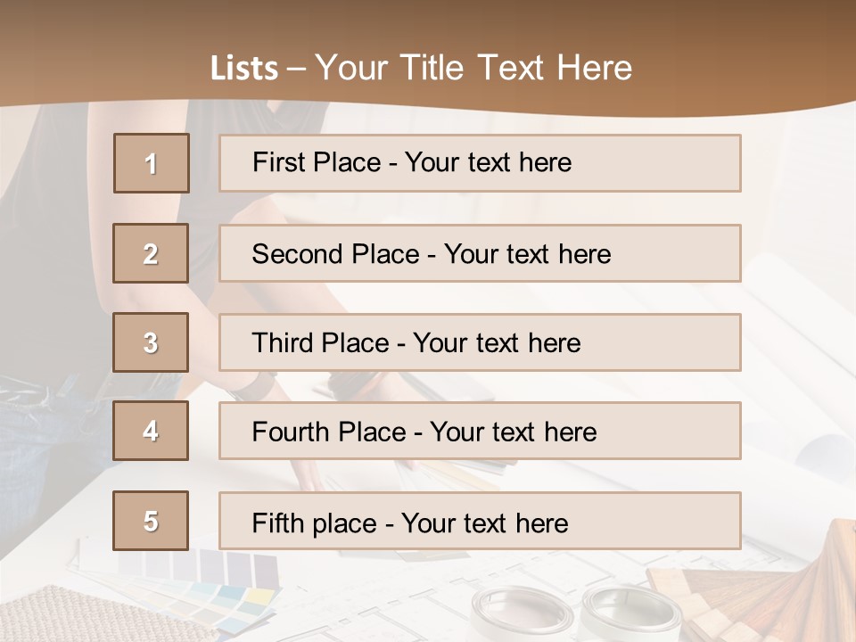 Interior Designer Woman Decorating PowerPoint Template