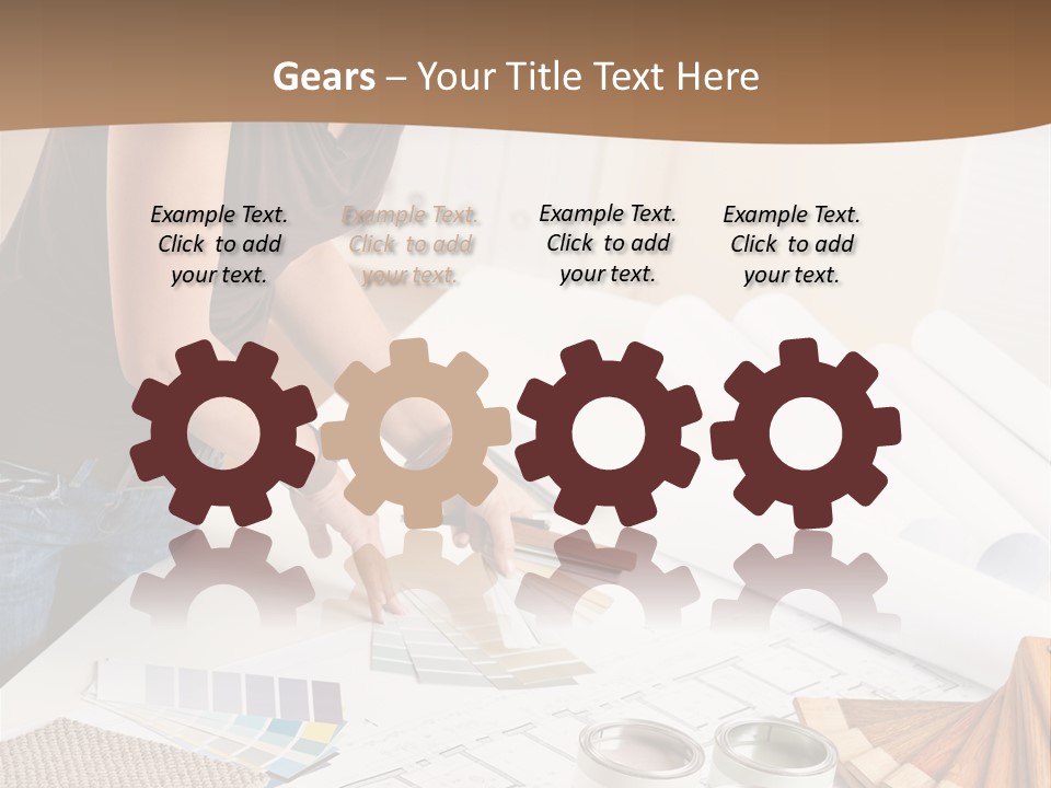 Interior Designer Woman Decorating PowerPoint Template