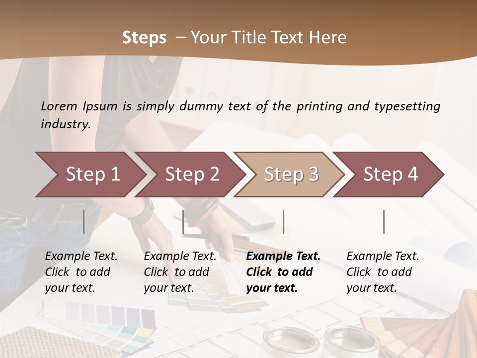 Interior Designer Woman Decorating PowerPoint Template