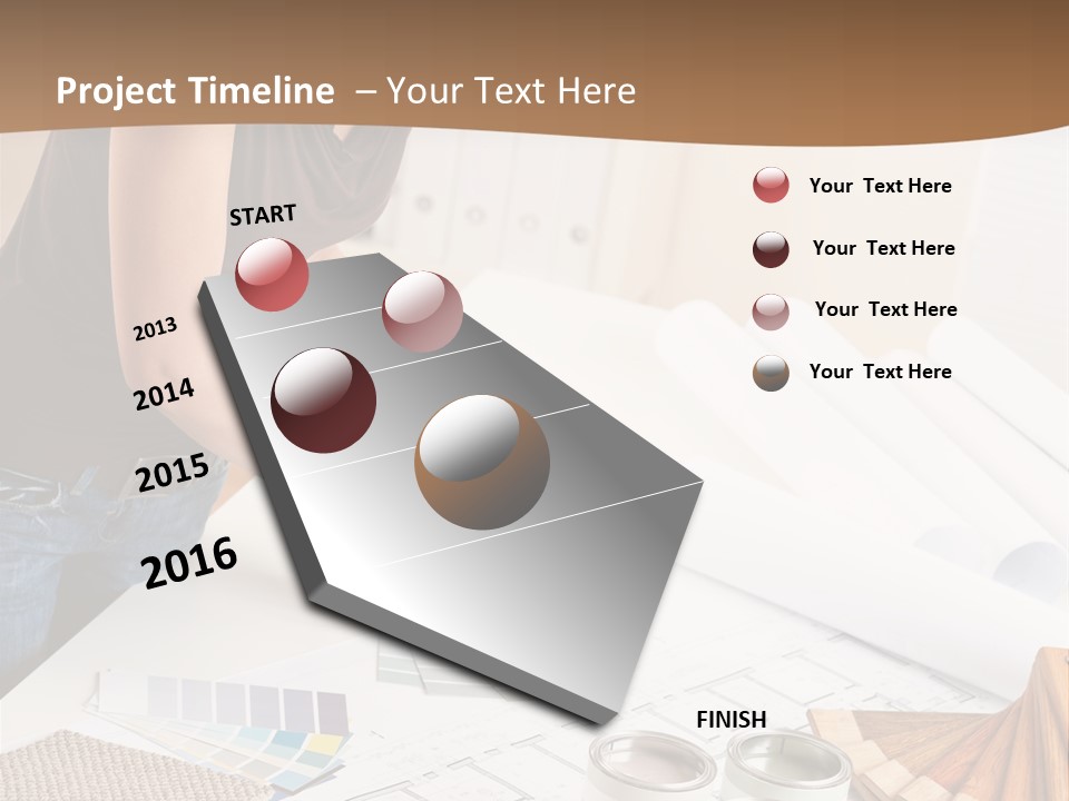 Interior Designer Woman Decorating PowerPoint Template