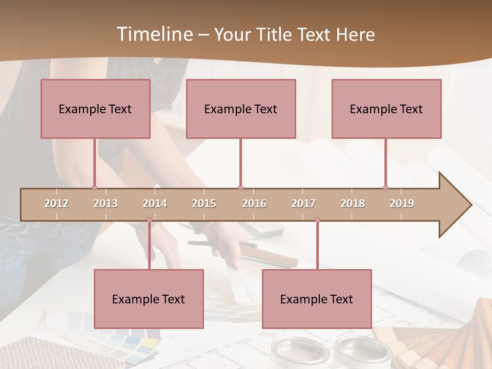 Interior Designer Woman Decorating PowerPoint Template